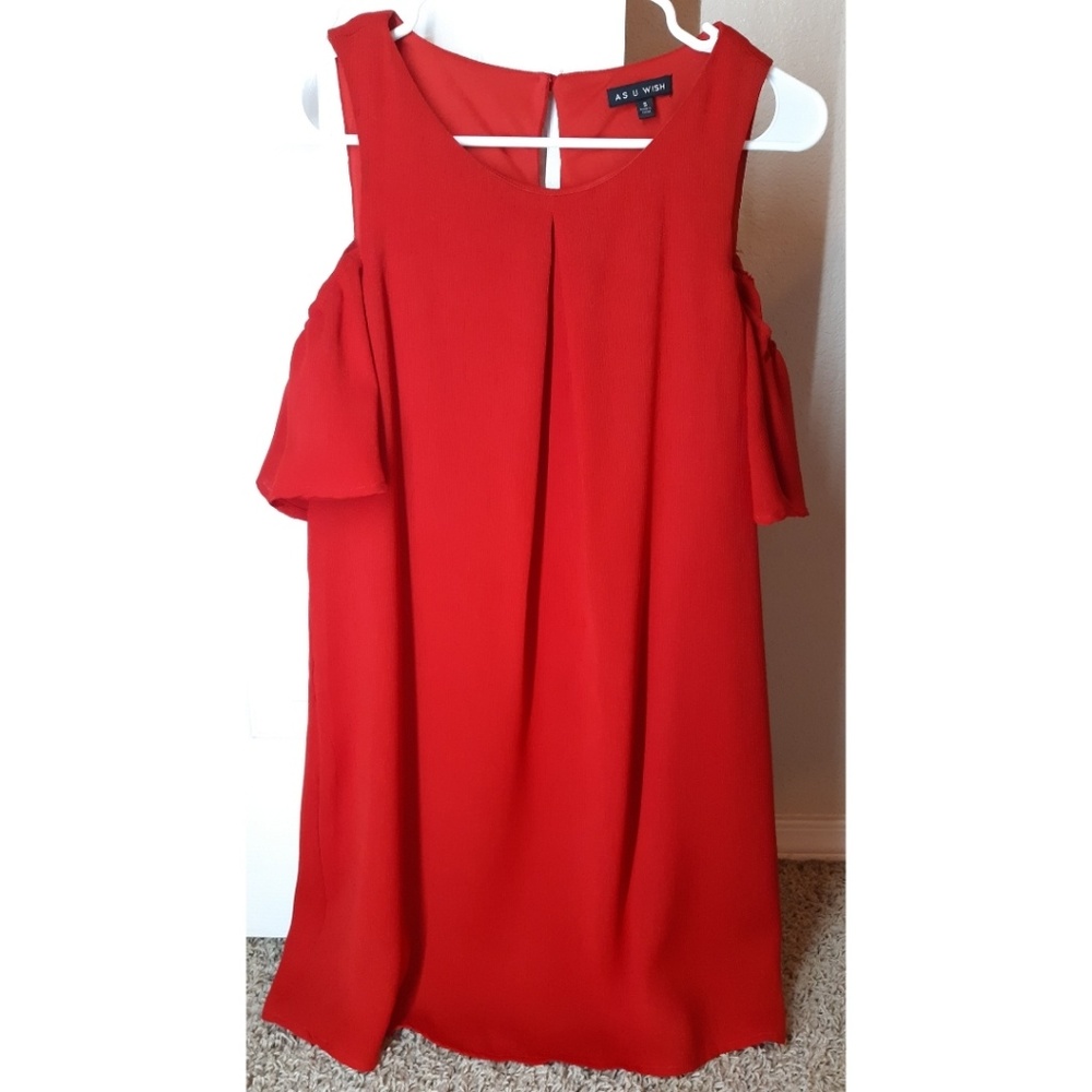 As you wish Small red dress coldsoulder